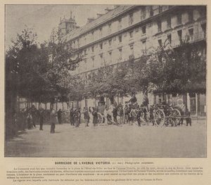 Die Kommune von Paris, Barrikade der Avenue Victoria, 21. Mai von French Photographer