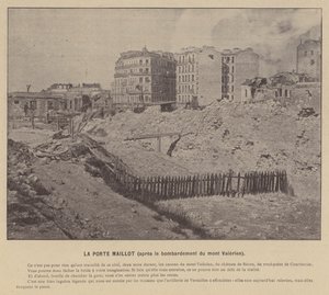 Die Kommune von Paris, La Porte Maillot, nach der Bombardierung des Mont Valerien von French Photographer