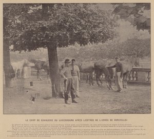 La Commune de Paris, Das Kavallerielager von Luxemburg nach dem Einzug der Armee von Versailles (s/w Foto) von French Photographer