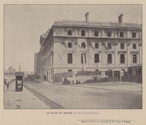 Die Kommune von Paris, der Justizpalast, Blick von der Place Dauphine von French Photographer