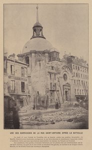 La Commune de Paris, Eine der Barrikaden der Rue Saint-Antoine nach der Schlacht (s/w Foto)