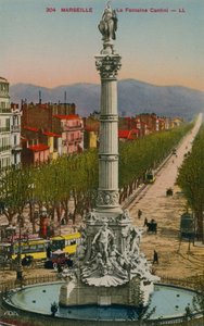 La Fontaine Cantini in Marseille. Erbaut von Bildhauer Andre Allar. Postkarte gesendet im Jahr 1913