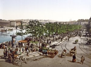 Marché Saint Antoine, Quay des Célestins, Lyon, um 1900