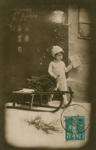 Neujahrskarte, gesendet 1913 von French Photographer