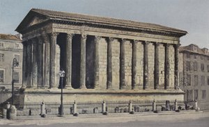 Nîmes, Maison Carrée, Ensemble Südwest von French Photographer