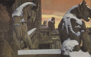 Paris, Eglise Notre-Dame, Monster der Krönungsbalustrade von French Photographer