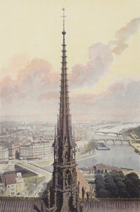 Paris, Spitze von Notre-Dame, Ansicht vom Südturm von French Photographer