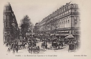 Paris, Boulevard des Capucines, Grand Hotel von French Photographer