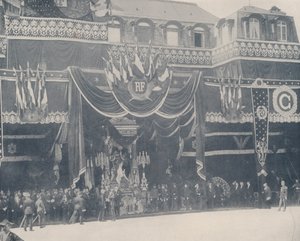 Paris: Die Überreste von Präsident Carnot im Staat liegend (s/w Foto)
