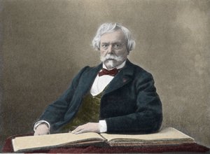 Porträt des Schriftstellers Edmond de Goncourt (1822-1896). Fotografie aus dem späten 19. Jahrhundert