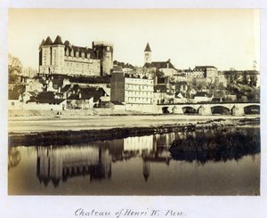 Postkarte, die das königliche Schloss von Pau zeigt, wo König Heinrich IV. von Frankreich und Navarra am 13. Dezember 1553 geboren wurde, um 1900