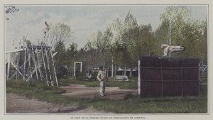 Matrosen beim Stabhochsprung an der Ecole de Gymnastique de Lorient, Frankreich