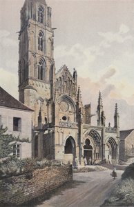 Saint-Pere-sous-Vezelay, Kirche, Fassade NW (vor der Restaurierung) von French Photographer