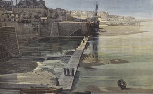 Saint-Servan, Der Übergang von Saint-Servan nach Saint-Malo bei Ebbe von French Photographer