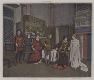 Szene aus einer Aufführung von Gringoire, von Théodore de Banville von French Photographer