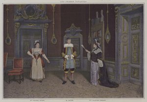 Szene aus einer Aufführung von Les Femmes Savantes, von Molière von French Photographer