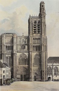 Sens, Kathedrale, Fassade W von French Photographer