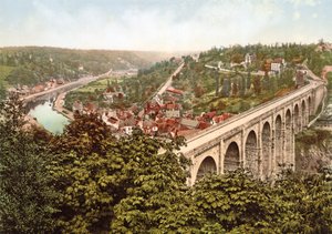 Viadukt de Lanvallay, Dinan, Frankreich