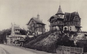 Das Schweizer Dorf und die rue Saint-Jean, Le Touquet, 1893 von French Photographer