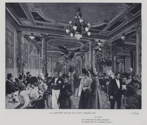 Die große Halle des Café Américain, Paris von French Photographer