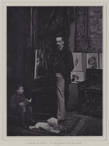 Der Maler der Kinder: Der französische Künstler Jean Geoffroy in seinem Atelier von French Photographer
