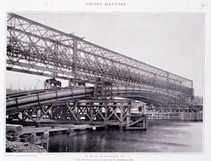 Die Arbeiten an der Brücke Alexander III am 15.12.1898 - in „The Figaro Illustrated“