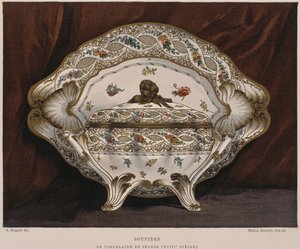 Sèvres-Porzellan-Terrine aus dem 18. Jahrhundert, Illustration aus dem Dictionnaire de l