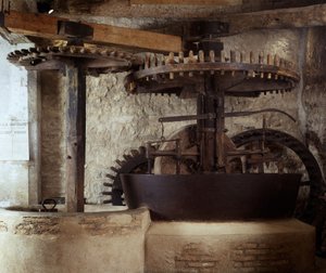 Olivenölmühle aus dem 18. Jahrhundert in Draguignan. Museum für Kunst und Volkstraditionen der Mittelprovence