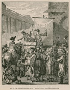 Ein französischer Gaukler auf dem Place du Louvre; nach Duplessis-Bertaux von French School
