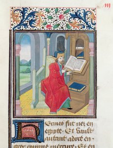 Ein Philosoph, möglicherweise Hermes Trismegistus, aus Histoire des Philosophes, spätes 15. Jahrhundert