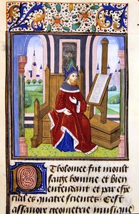 Ein Philosoph, möglicherweise Pilofounce, aus Histoire des Philosophes, spätes 15. Jahrhundert