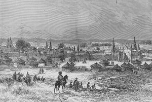 Ansicht von Kong, Illustration aus "Du Niger au Golfe de Guinee...", von Louis Gustave Binger von French School
