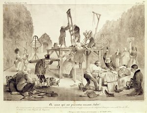 A ceux qui ses presentes verront, salut!, Platte 406 und 407, Nr.194, La Caricature, gedruckt von Delaunois von French School
