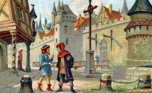 Eine Stadt im Mittelalter von French School