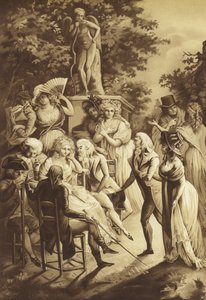 Eine Konferenz von Madame de Stael von French School