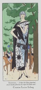 Ein Tag bei den Rennen - Damenmode der 1920er Jahre von Designer Lucien Lelong von French School