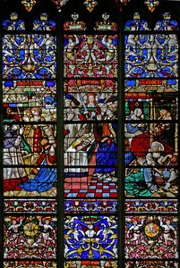 Ein Detail aus Fenster w30, das Panegyrik an St. Romain Fenster