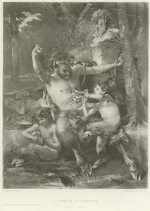 Eine Familie von Satyrn von French School