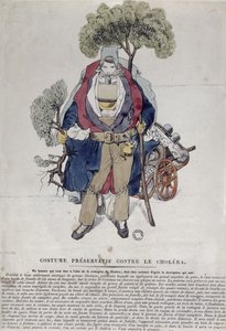 Ein Mann geschützt gegen Cholera, ca. 1831