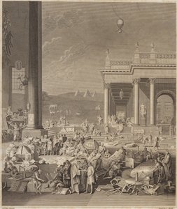 Eine Szene für die Encyclopaedia Britannica von French School