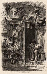 Ein Geschäft in Para, Illustration für Herrn Biards Reise nach Brasilien in den Jahren 1858-1859. Gravur in „Le tour du monde“ 1861. Sammlung Selva.