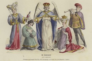 Eine Hochzeit, 15. Jahrhundert von French School