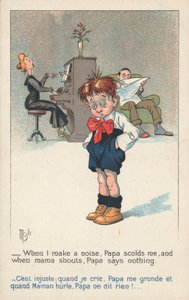 Ein Junge mit den Händen in den Taschen