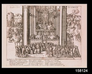 Abschwörung von Henri IV (1553-1610) in St. Denis am 15. Juli 1593 von French School