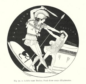 Achilles tötet Troilus von French School