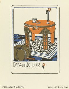 Werbung für "Dans un Boudoir", veröffentlicht 1920 von French School