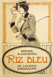 Werbung für Riz Bleu Zigaretten