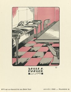 Werbung für "Salle a Manger", veröffentlicht 1921 von French School