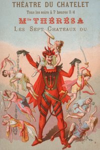 Werbung für eine Aufführung im Théâtre du Châtelet, Paris von French School