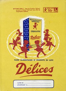 Werbung für Lebensmittelpasta „Delices“
